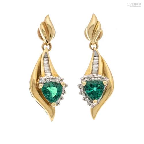 Tsavorite diamond earrings GG/