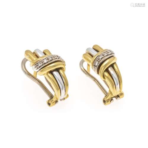 Diamond clip earrings GG/WG 75