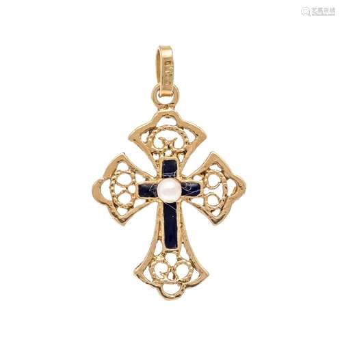 Filigree cross pendant GG 585/