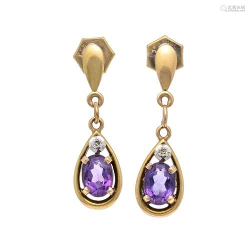 Amethyst diamond earrings GG/W