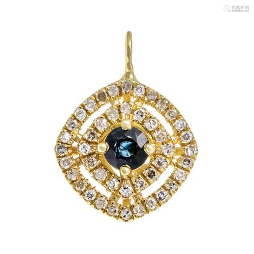 Sapphire diamond pendant GG 58