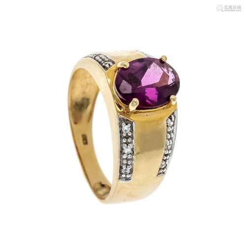 Gemstone-diamond ring GG/WG 37