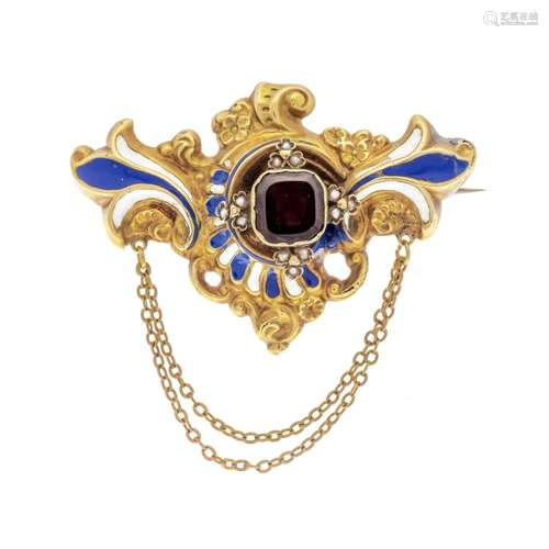 Enamel foam gold brooch c. 184