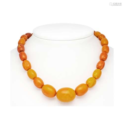 Amber necklace made of amber o