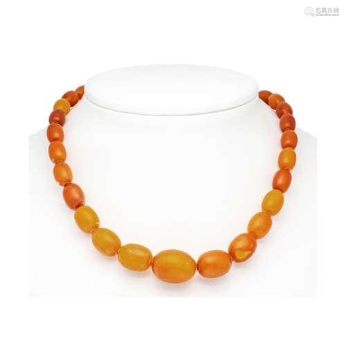 Amber necklace made of amber o