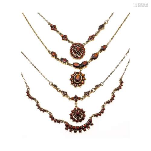 mixed lot 4 garnet necklaces s