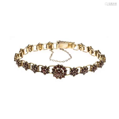 Garnet bracelet silver 835/000