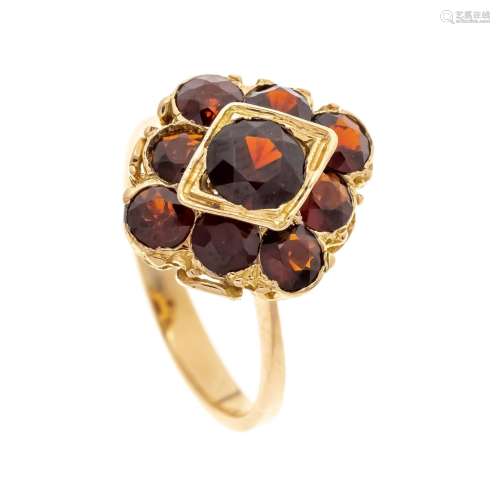 Garnet ring RG 750/000 unstamp