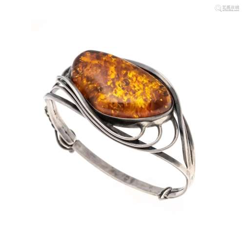 Amber bangle silver 925/000 wi