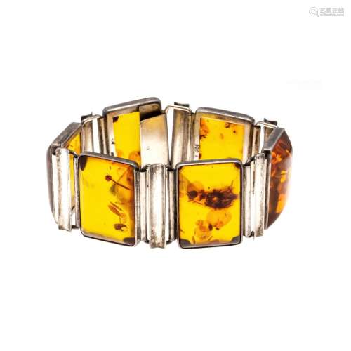 Fischland amber bracelet silve