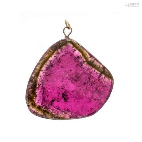 Melon tourmaline pendant, melo