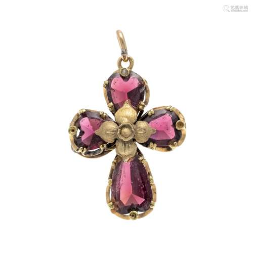 Garnet cross pendant GG 585/00