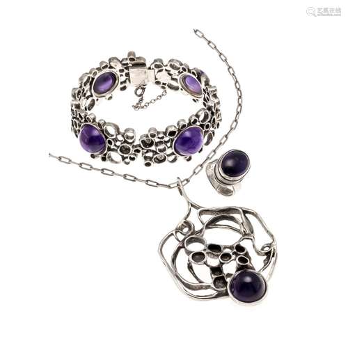 3-piece amethyst set in the st