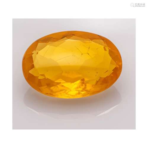 Large fire opal 18.93 ct, oval