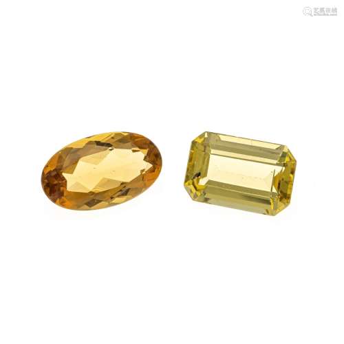 gold beryl oval faceted 16,5 x