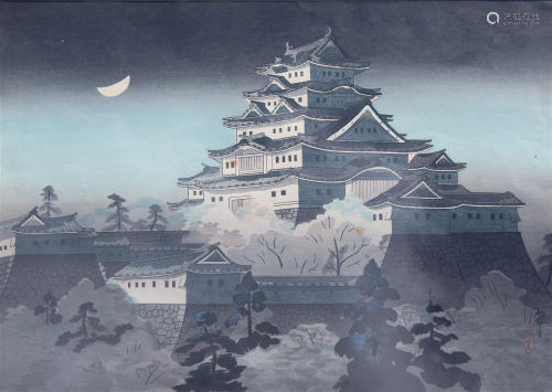 Takahashi "Ginkaku Temple" Woodblock