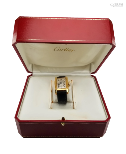 Cartier 18K Gold Tank Americaine