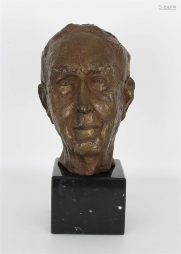 Signed Bronze Bust of Gentleman