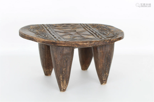Nupe Ppl Four Legged Stool - West Africa