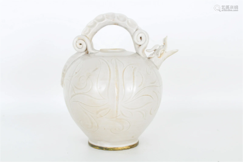 Chinese Carved Ding Type Ewer