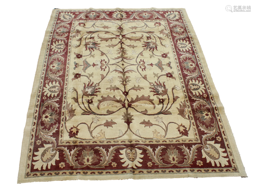 Fine Peshawer Hand Knotted Wool Rug