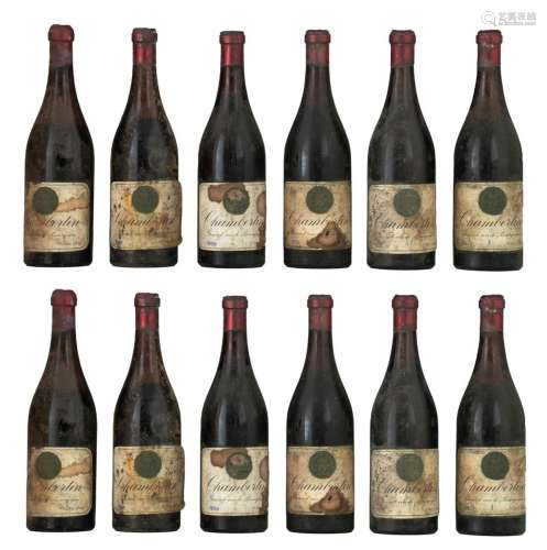 A collection of 6 bottles Chambertin, and 6 bottles of Ch‚te...