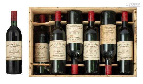 A collection of 12 bottles 'Ch‚teau de Sales', Pomerol, 1980...