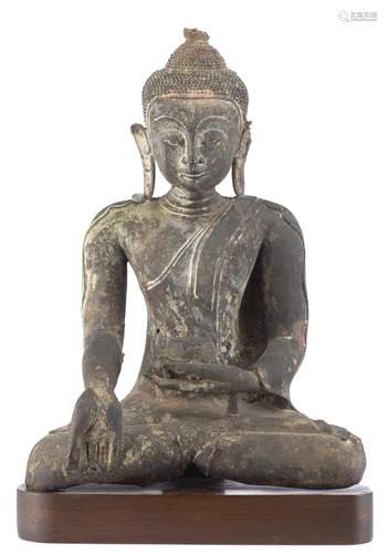 BIRMANIE, Bouddha en bronze