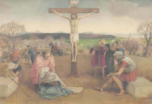 Louis RIVIER (1885-1963) "Crucifixion - Marc XV.37"...