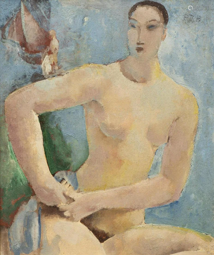 Rodolphe Théophile BOSSHARD (1889-1960) "Femme nue assi...