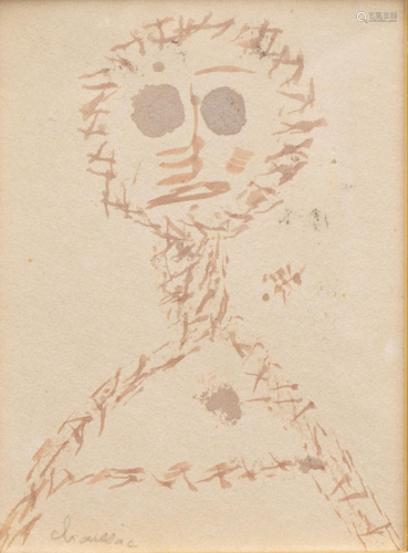 Gaston CHAISSAC (1910-1964) "Personnage", Encre de...