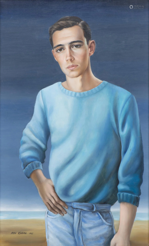 Margaret KEANE (1927), Jeune homme, huile 1962