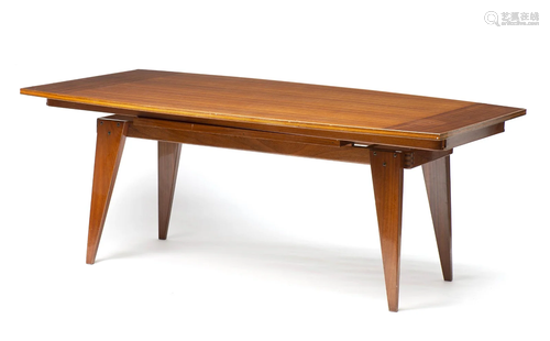 André SORNAY (1902-2000), Table de salle à manger en acajou ...