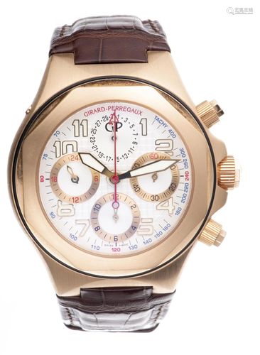 GIRARD-PERREGAUX, Montre-bracelet Chronographe en or rose &q...