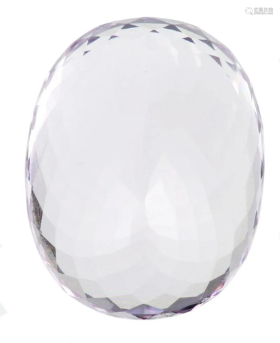 Kunzite rose de forme ovale non montée