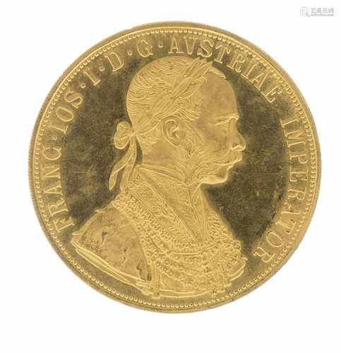 Pièce de 4 Ducats or François-Joseph 1er de 1915