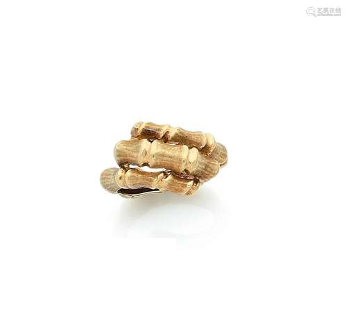 Bague bambou en or 18K (