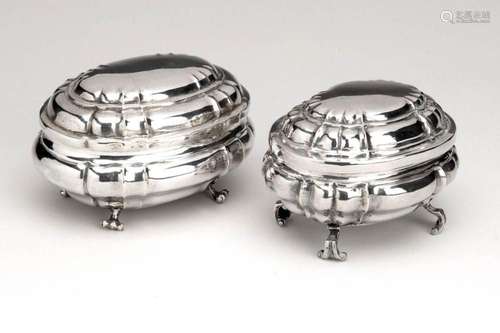 Two silver sugar boxes, Augsburg