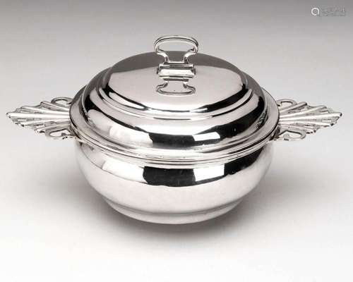 A German silver and gilt small tureen with cover, Aachen