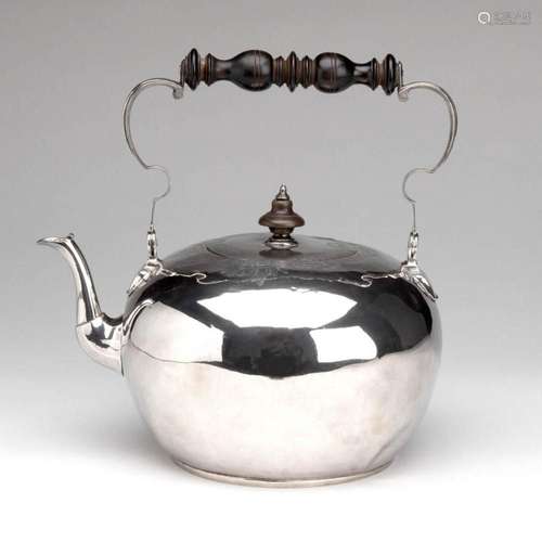 A Dutch silver kettle