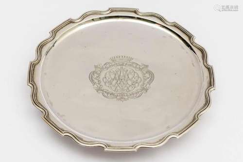 A Dutch silver salver, Amsterdam