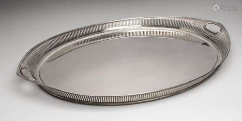 A large Dutch silver tray