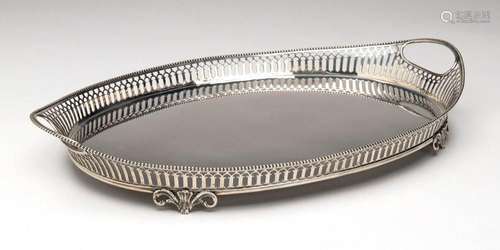 A Dutch silver tray