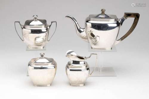 A four-piece Dutch silver tea service