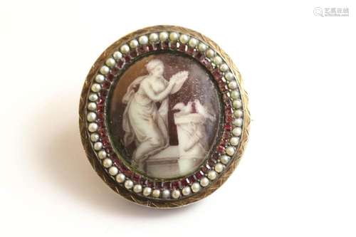 An antique miniature brooch