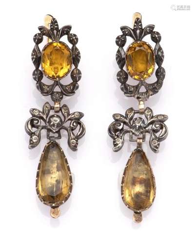 An antique pair of earrings