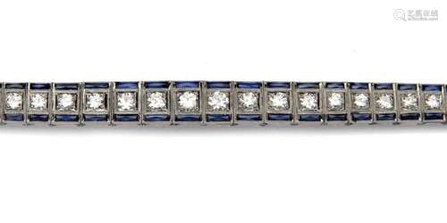 A platinum diamond bracelet