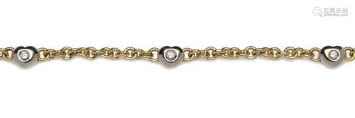 An 18k gold diamond bracelet