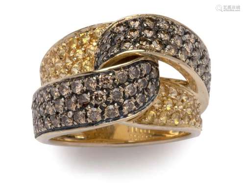 An 18k gold diamond ring, Leo Pizzo