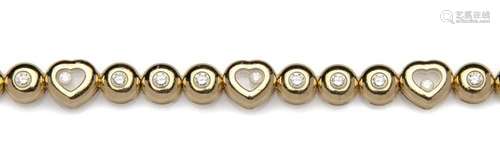 An 18k gold diamond bracelet, by Chopard